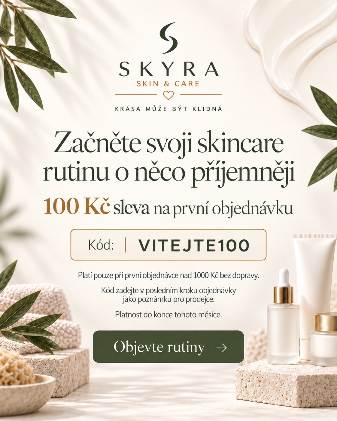 SKYRA – 100 Kč sleva na první objednávku s kódem VITEJTE100